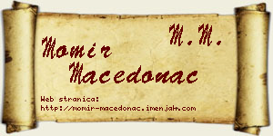 Momir Macedonac vizit kartica
